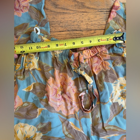 90s Vintage Floral Print Drawstring Pant By Carole Little - Picture 5 of 7